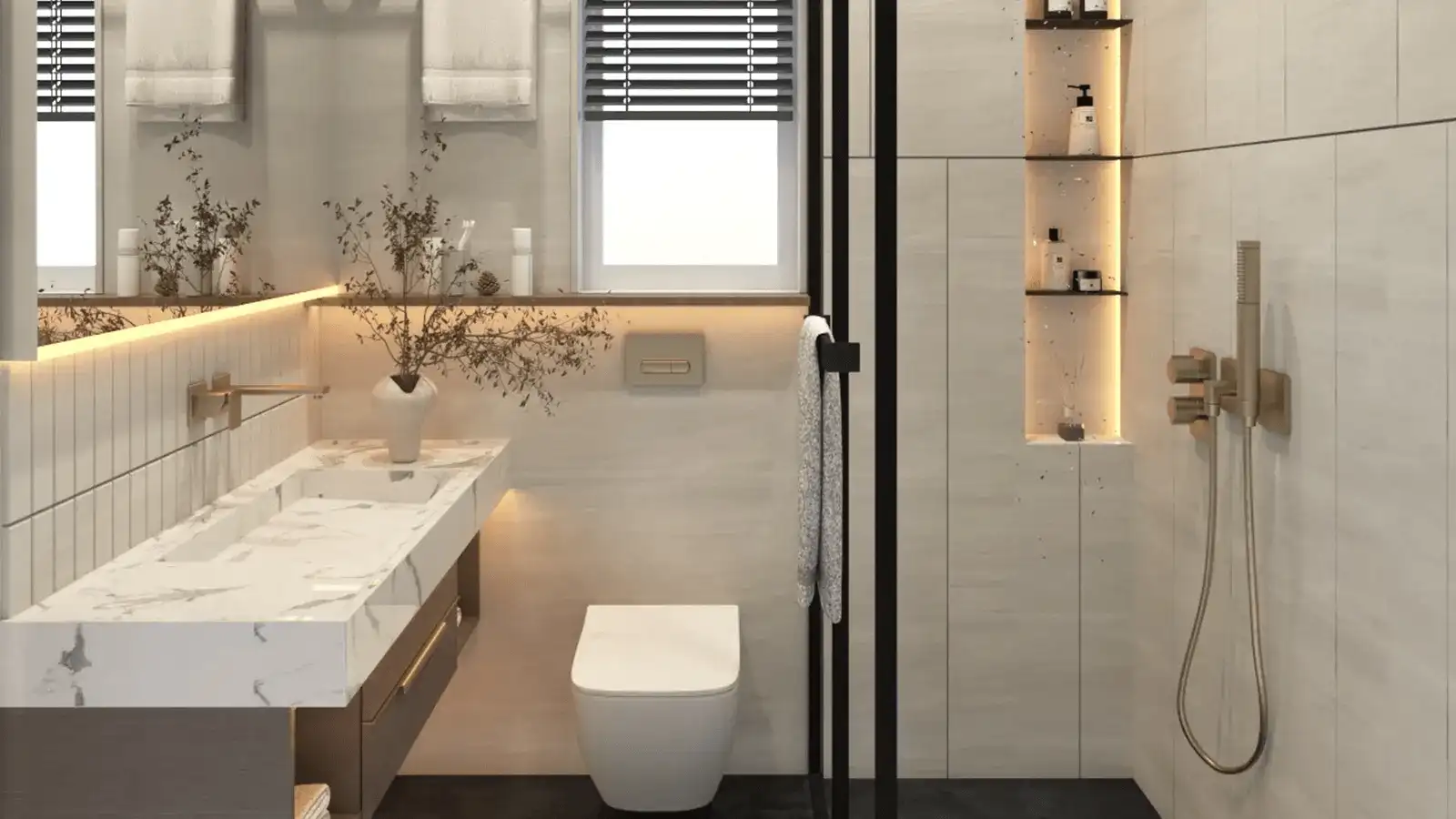 Luxury bathroom with premium fittings at Platinum Stellar